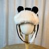 Japanese-style Winter Bear Ear Aviator Hat for Women, Cute and Versatile, Fleece-lined, Warm Ski Hat, Windproof Ear Protection Hat for Cycling