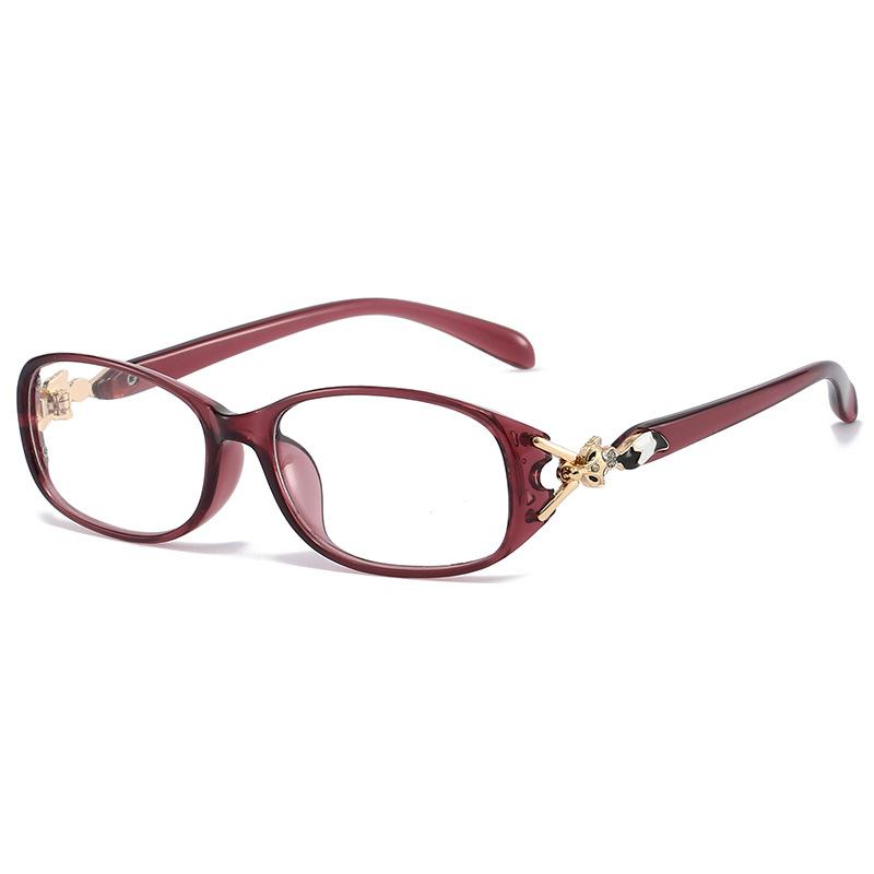 Fox Head Point Paint Point + Women'S Anti-Blue Reading Glasses Elegant Temperament Age-Reducing Accessories Elderly Reading Glasses