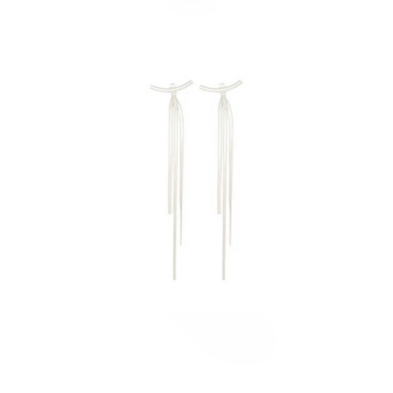 2021 Korean Earings Geometric Block Long Tassel Bar Drop Earrings for Women Minimalism Personality Ear Line Dangle Jewelry Gift