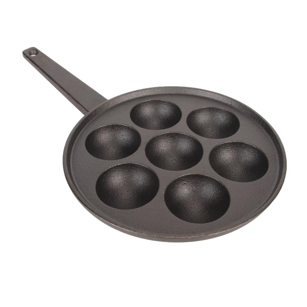

Baking Molds Tray Cast Iron Takoyaki Pan 2.17in Diameter Nonstick Aebleskiver Pan 7 Holes Durable Takoyaki Maker Home Kitchen