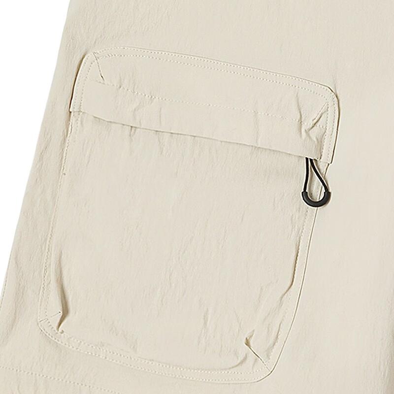 Vans Solid Color Mid Waist Straight Leg Cargo Shorts Women shorts Oatmeal VN0008YQ2N1