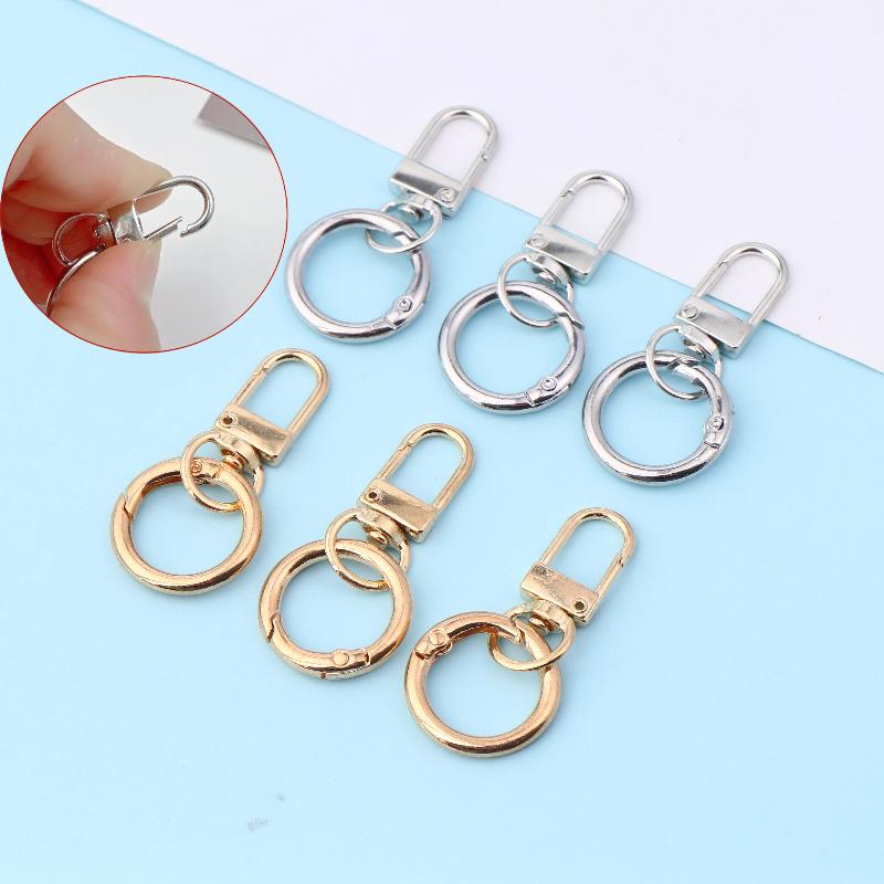 2/4/8Pcs 5*2.3cm Spring Snap Clasp Hooks Key Ring Pendant DIY Jewelry Making Findings Keychain Bag Buckle Supplies