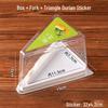 Shixun Triangular Cake Box Set with Fork & Durian Sticker (50 Sets)