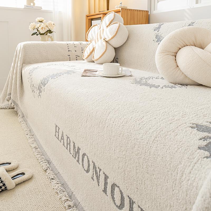 

Plush Yarn Winter Thickened Sofa Towel Full Cover JUEoth Nordic High-Grade Universal Dustproof Non-Slip Blanket 90*180cm