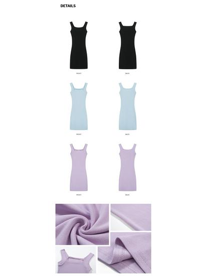2026 Spring/Summer Pure Desire Slim Fit Women's Dress: Square Neck, Waist-Cinching Bodycon Short Skirt