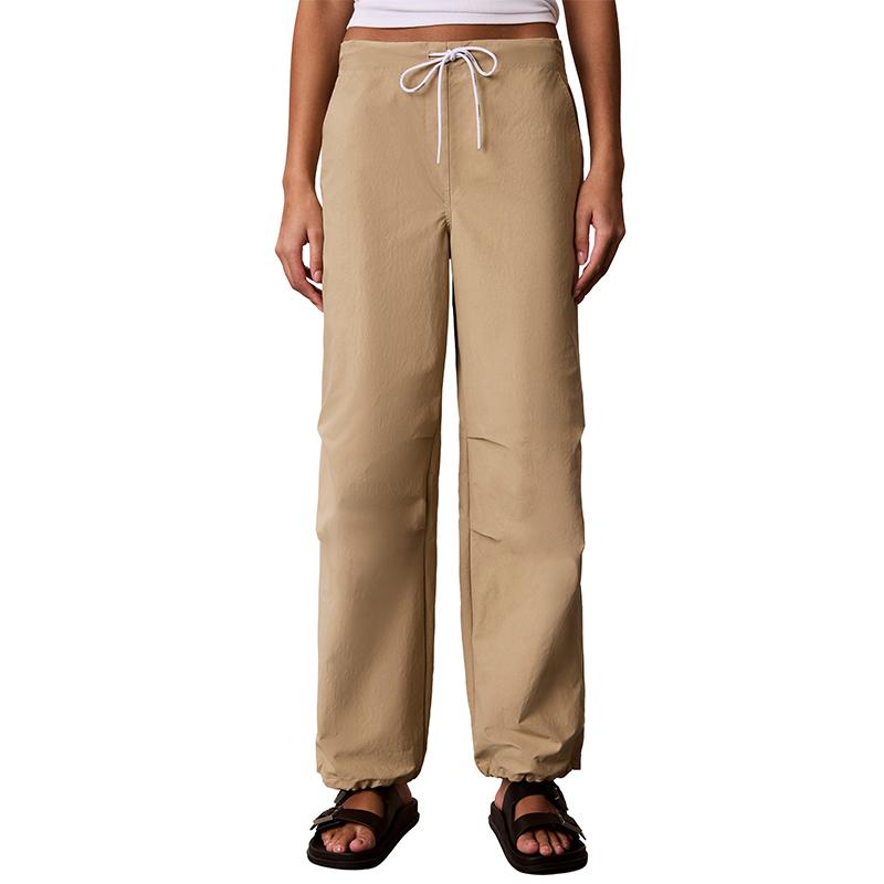 Calvin Klein Letter Drawstring Waist Outdoor Trendy Sports Wide Leg Cargo Pants Women pants 47G636G