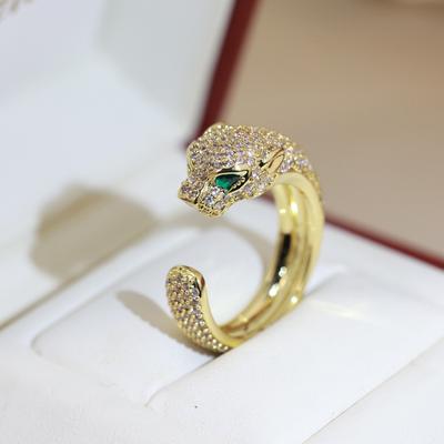 1:1 Leopardring Leopardhode Ring, Med Et Unikt Åpent Design, Laget av Hypoallergent Materiale, Tilgjengelig i Tre Farger