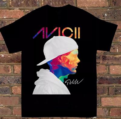 Kolekcija Avicii Dainininkas Trumpomis Rankovėmis Medvilninis Juodas Visų Dydžių Unisex Marškinėliai