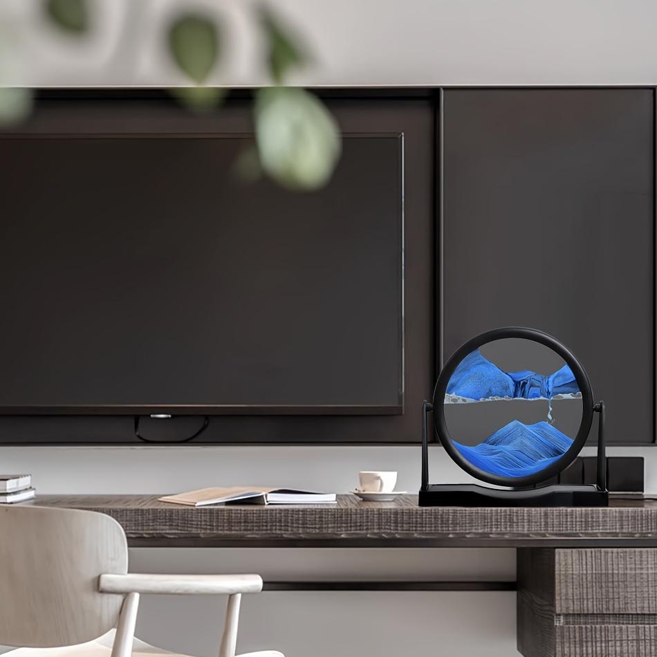 8 inches Quicksand Painting Ornaments Hourglass, Living Room TV Cabinet Wine Cabinet Desktop Decorations, Creative Luxury Gift