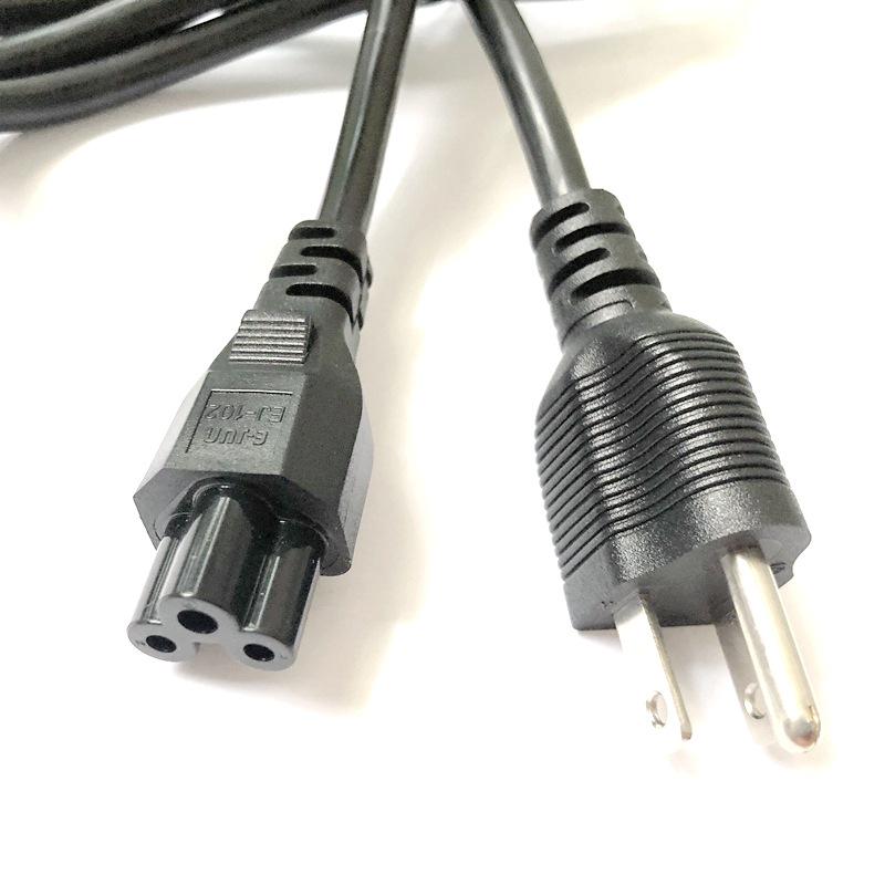 BSMI-Certified Taiwan Power Cord, 3-Pin Plug with Figure-Eight or Cloverleaf Connector for Coffee Machines & Speakers