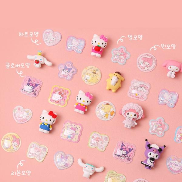 WeDream Sanrio Characters Bling Bling 3D Sticker Maker Crafting Play, Mixed Colors Korean popular toys