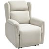Recliner, Adjustable Upholstered Chair with Footrest, Reclines 160 Degrees, Linen Look, Quick Assembly, Beige