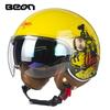 BEON Double Lens Motorcycle Half Helmet Men and Women Motorcycle Retro Helmet Four Seasons General Summer