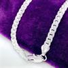Stylish 5MM Full Side Necklace Copper Silver Jewelry for Women