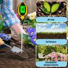 Toprak PH Metre Test Cihazı Toprak Test Cihazı PH Nem ölçer Sıcaklık Güneş Işığı Yoğunluğu ölçümü Analiz Toprak Asitliği Testi 4'ü 1 Arada