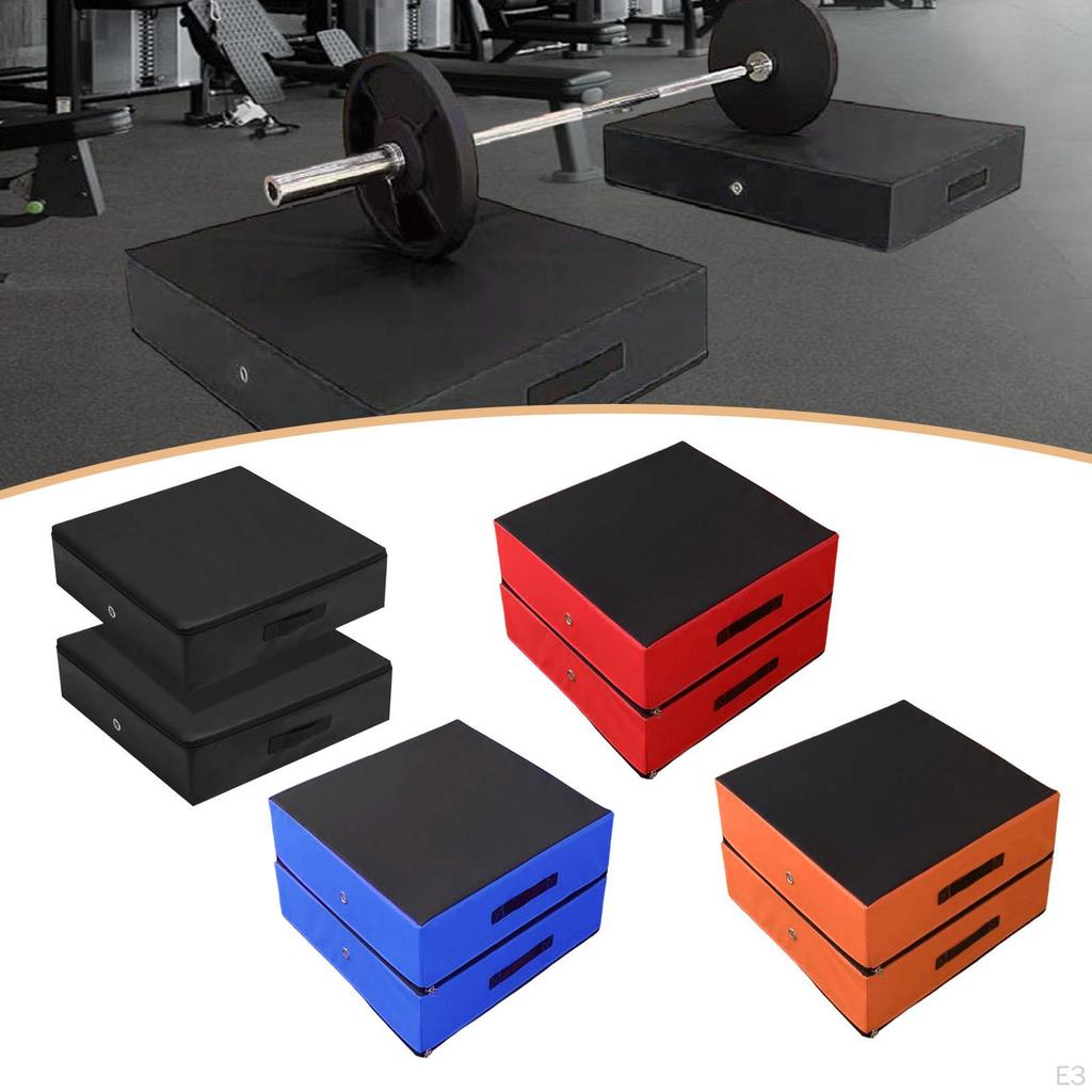 2 Barbell Cushion Pads Weightlifting Crash Mats Falling Low Noise Made of EPE for Safe Floor