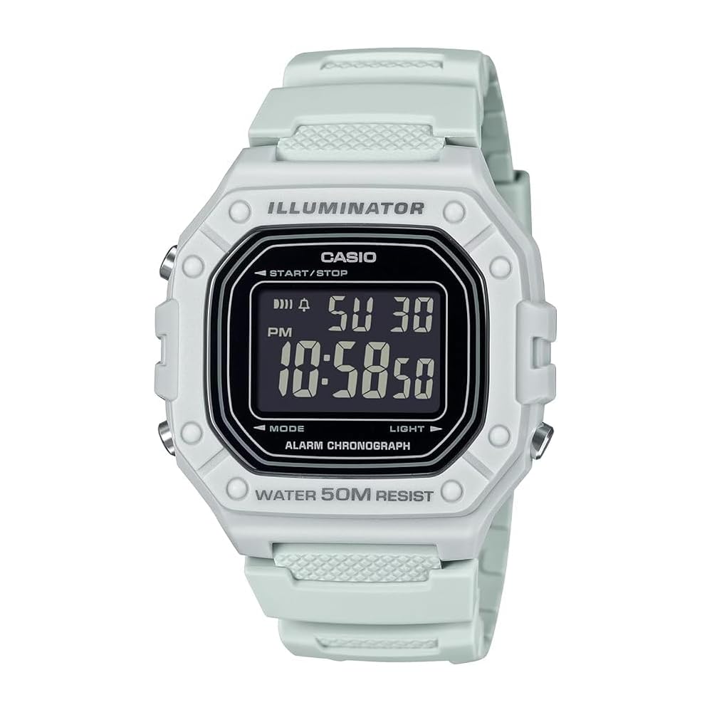 [Casio] CASIO Standard Digital Watch W-218H W-218HC W-218HM W-218HD Men s Cheap Casio Overseas Model with Original Box (Ice Gray W-218H-8BV) [Parallel