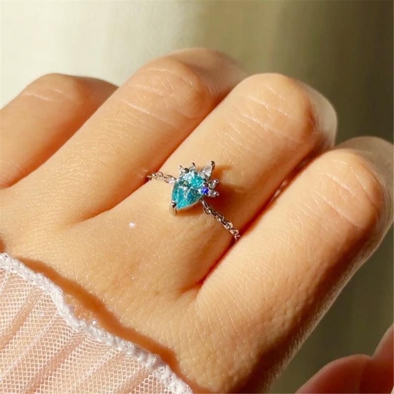 Unique Finger Rings Adjustable Rings Geometric Opening Rings Chain Rings Eye Catching Finger Jewelry Perfect for Daily