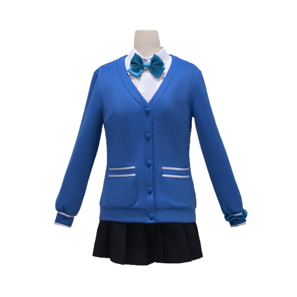 Azure, turquoise files, Asuka Ma Shi cos costume Japanese female uniform JK daily blue anime costume