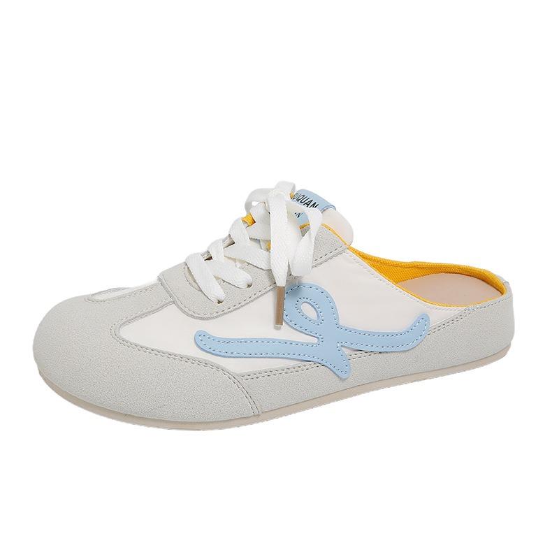 Spring New Flat Slippers Female Student Non-slip Board Shoes Casual Half Slippers