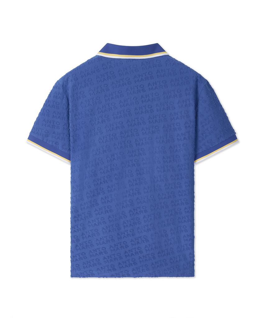 Antomas Terry Logo Jacquard Polo Men'S - Royal Blue