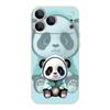 Blue Coat Panda Pattern Case For iPhone 17 Pro Max Magnetic For Magsafe Silicone Cover For iPhone 16 Pro Max Funda iPhone 15 14 13 12 11 16E Air