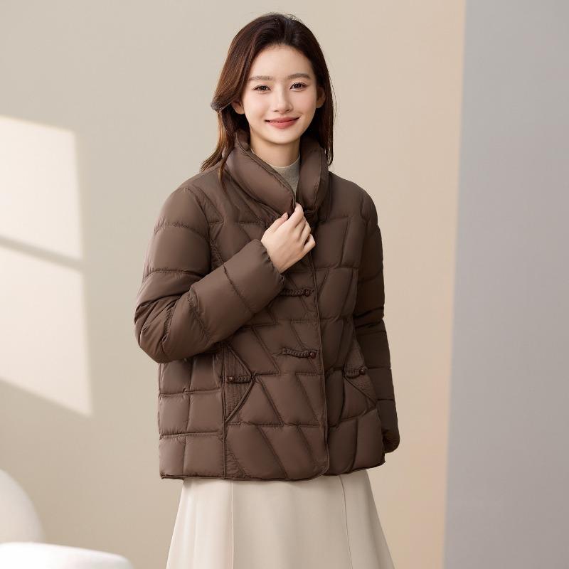 

Зимняя новинка, пуховик с воротником-стойкой, модная свободная утолщенная короткая ретро хлопковая куртка XXXL темно-коричневого