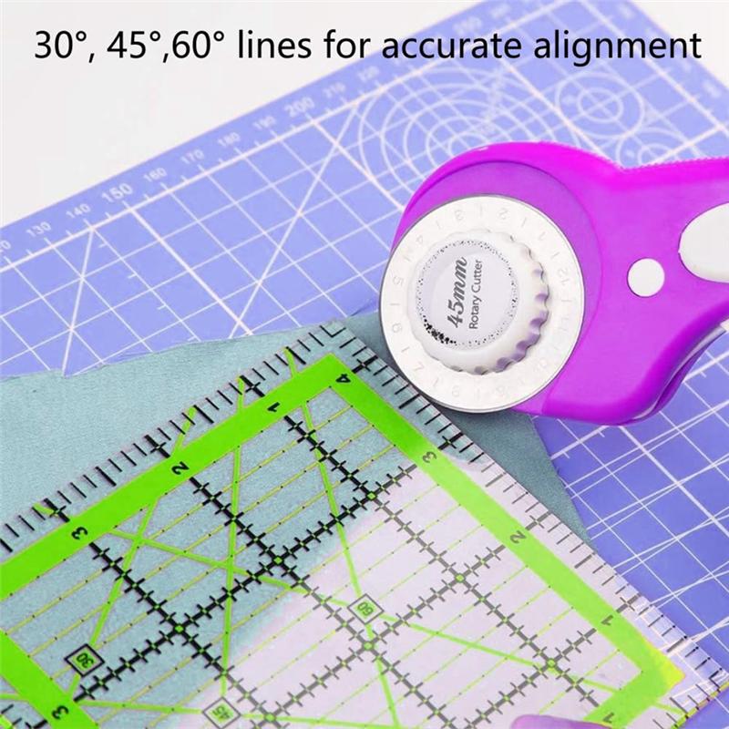 M-Modern-4Pcs Quilting Ruler Square Acrylic Quilting Ruler Fabric Cutting Ruler Clear Mark Acrylic Ruler And Ironing Ruler