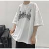 Männer Kurzarm T-Shirts Brief Grafik Druck Halbarm T-shirts Pullover T-shirt Casual Tee Mann Koreanische Casual Rundhals Retro Tops Für