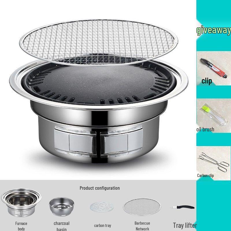 

Бездимний мангал для корейського барбекю з нержавіючої сталі Zibo для використання в приміщенні/на вулиці