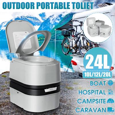 24L Bärbar Toalett Camping Potty Loo Utomhus Camping Husvagn Husbil Båt Picknick Fiske Festival Tillbehör Kommode