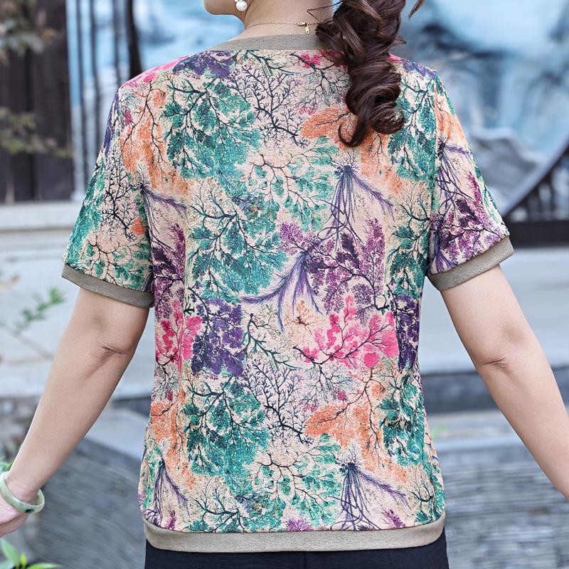 Übergröße Sommer Freizeitblusen Damen Kleidung Locker Elegant Kurzarm Damenhemden