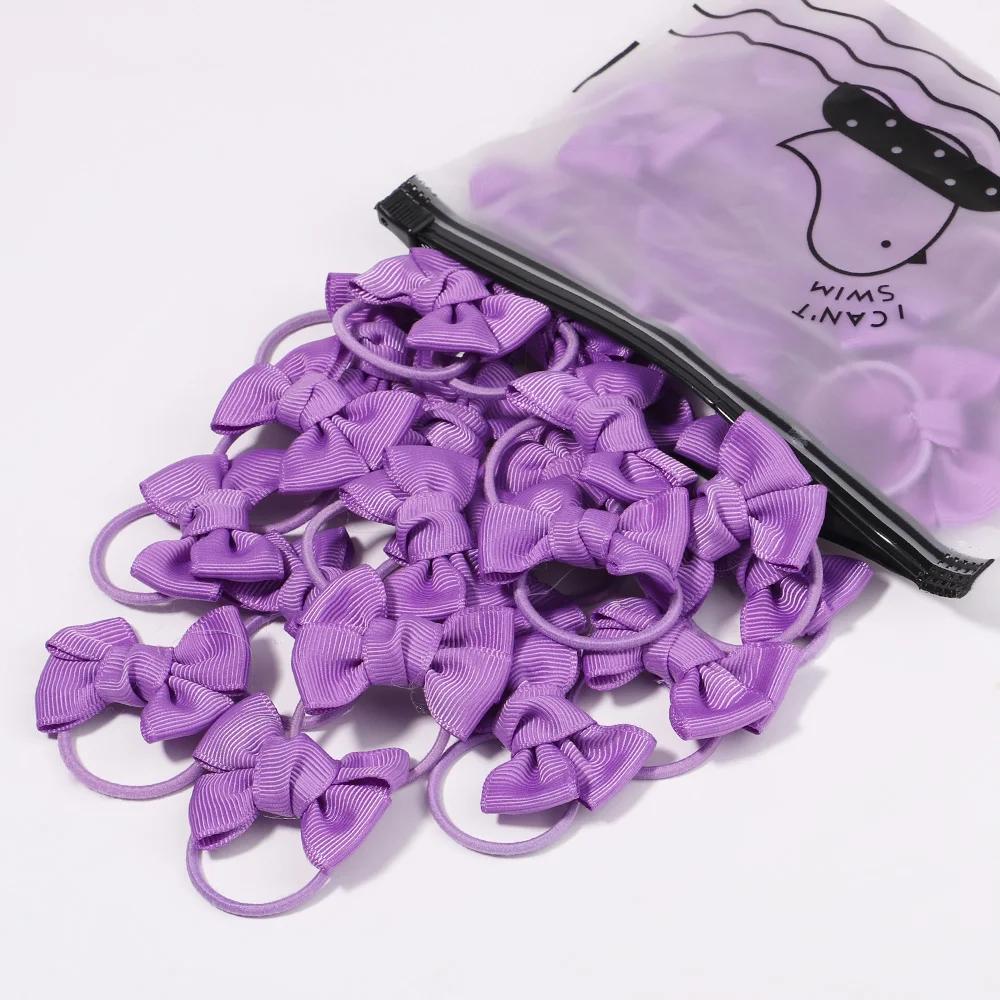 

10 шт./лот, однотонные банты, эластичные ленты для волос для детей, школьные банты, повязка на голову, резинки для волос, головные уборы, аксессуары для волос для девочек 10pcs