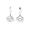 French Ins Style Baby's Breath Fan-Shaped Zircon Earrings - Christmas Gift, Elegant & Luxurious for Women