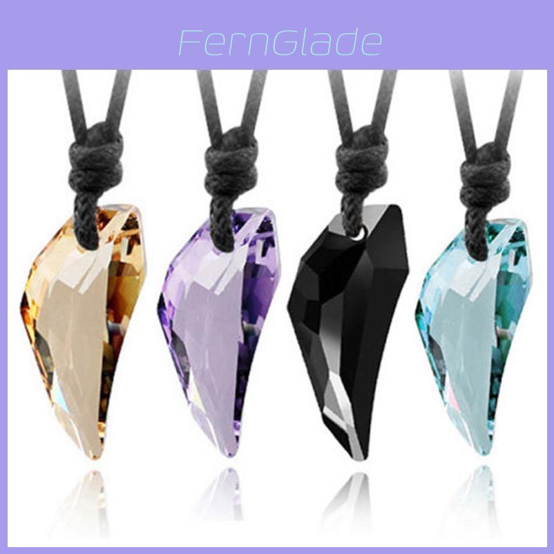 Modischer Paarschmuck Kristall Halsketten Unisex Klassischer Wassertropfen Anhänger