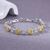 Popular Jewelry Accessories Colored Zircon Jewelry Bracelet Brass Plated Platinum Handmade