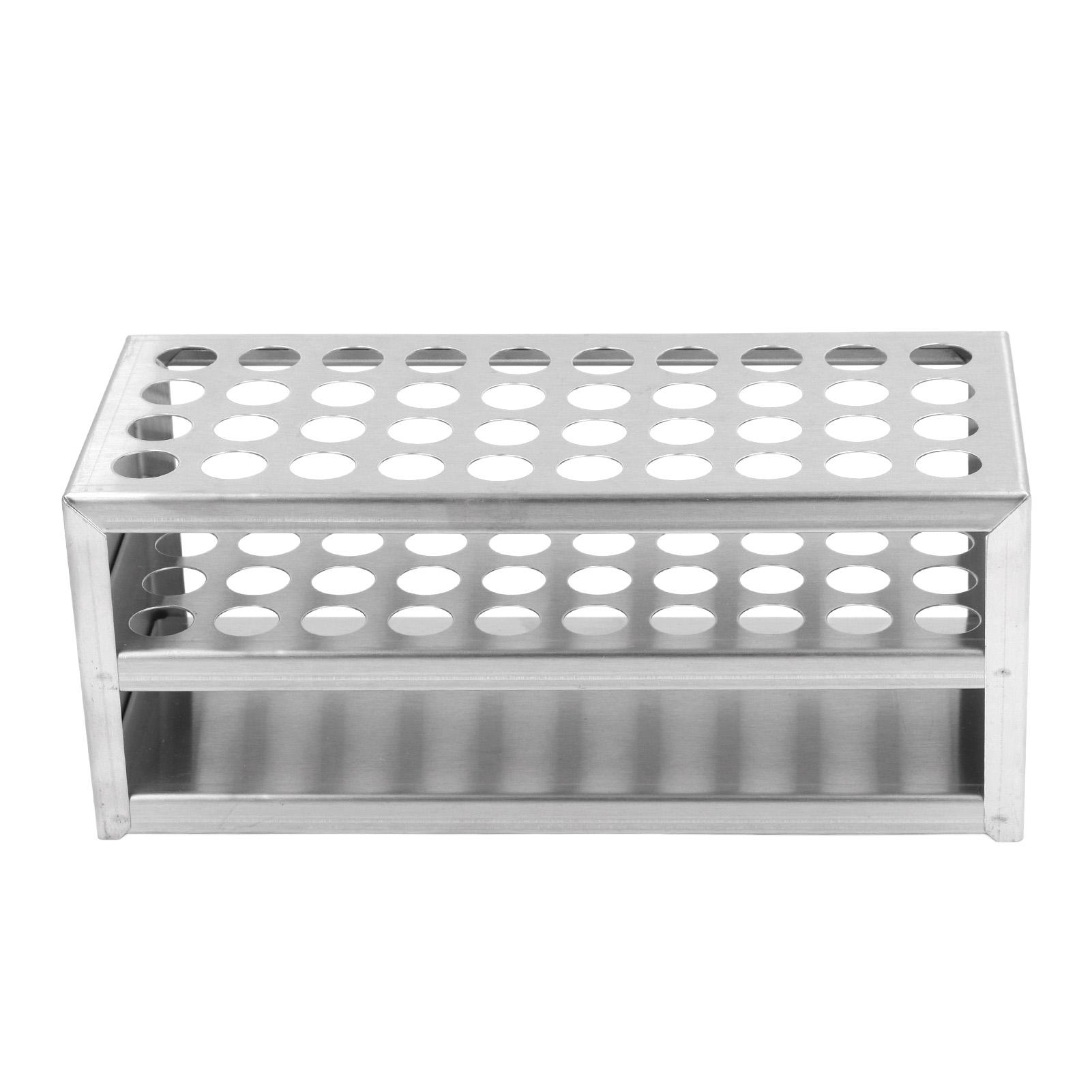 

Test Tube Holder 304 Stainless Steel Test Tube Holder Rack for Laboratory and Studio 14mm 40 Holes