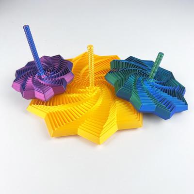 Spiral 3D Printing Fractal Hexagon Anti-Anxiety and Stress Relief Pocket Size Toy for Exquisite Home Decor Gift Expanded Sensory