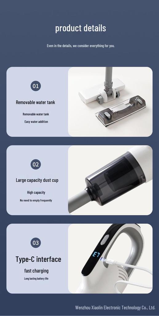 Multi-functional Wireless Vacuum Cleaner & Mop for Baseboards