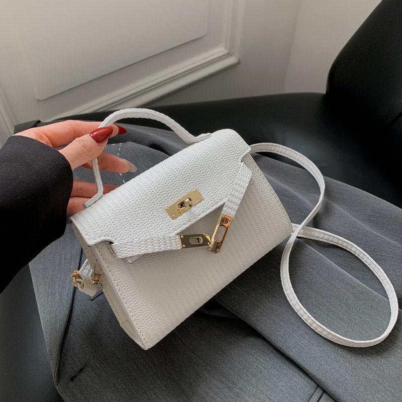 Premium texture small bag women's 2025 new fashion niche shoulder messenger bag foreign style versatile portable Kelly bag