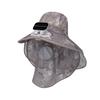 Digital Display Screen Solar Fan Visor Hat Breathable Mesh Women's Picking Tea Hat  Tea Picking