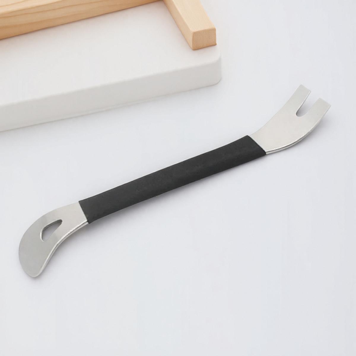 

Stainless Steel Car End Trimmer Removal Tool Durable Horizontal Pry Tool Door Panel Terminal Fastener Removal Tool чёрный