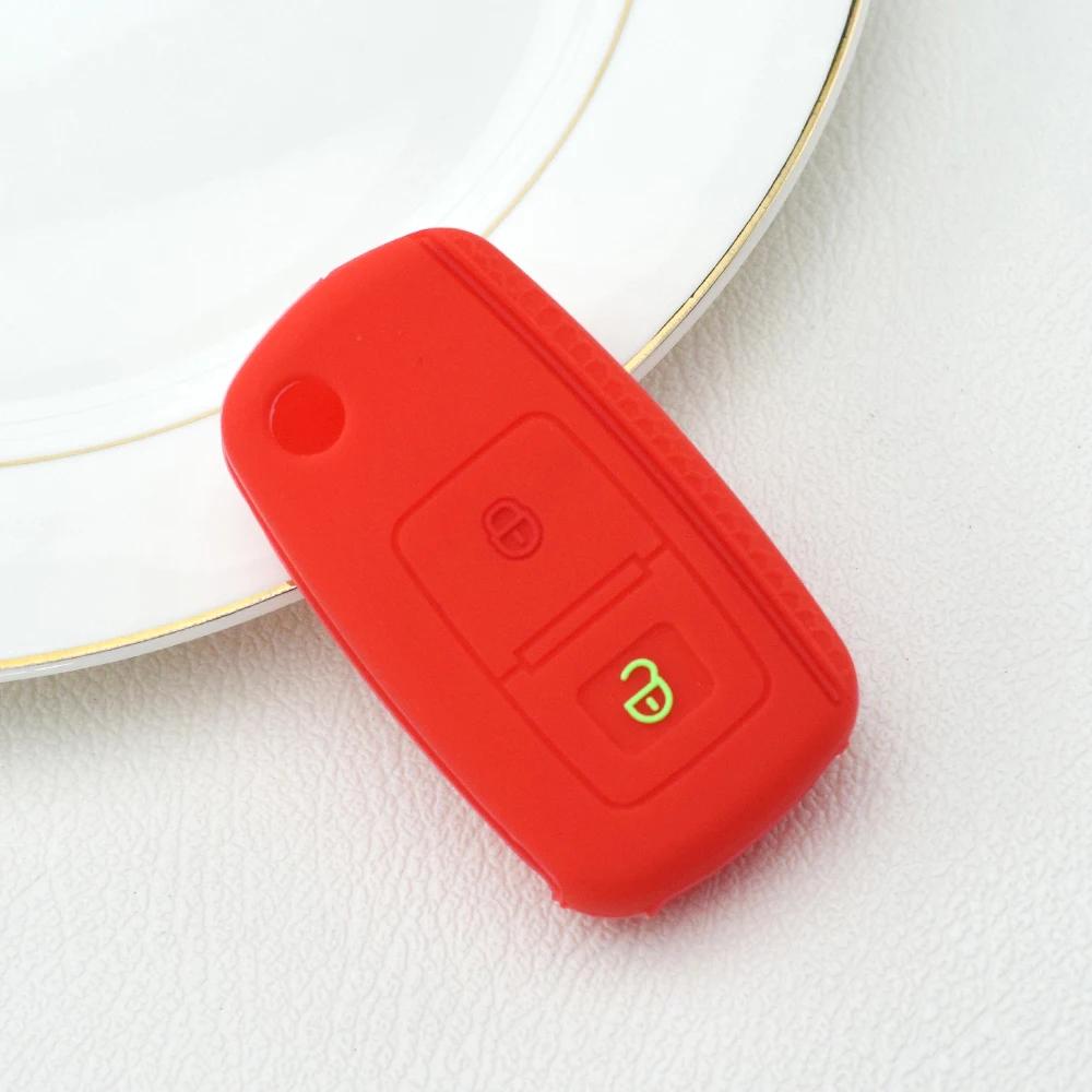 2 3 Buttons Silicone Flip Rubber Car Key Cover Case For VW Volkswagen Golf 5 6 7 MK4 Bora Amarok Polo Jetta Altea Alhambra Fob