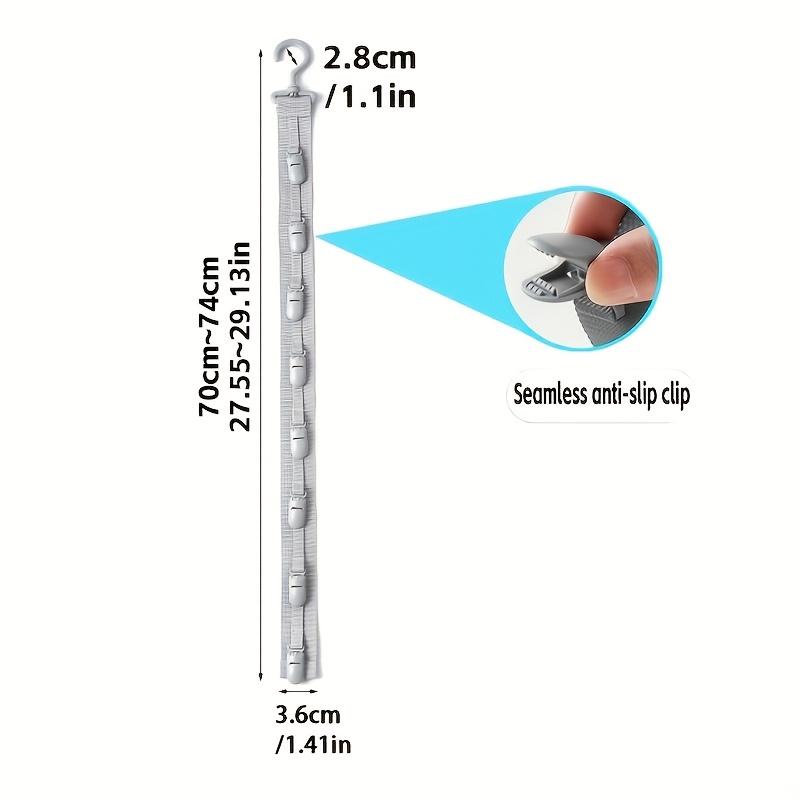 1PC Hat Storage Hanger with 8 Clips, Holds 8 Baseball Caps, Available In Gray & Black, Ideal for Home & Closet Hat Organization