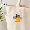 Smooth Edge Pin Enamel Technology Brooch, Cartoon Anime Cheerleading Duck Shape Pin, Small Vibrant Color Brooch Sturdy for School Uniforms Bags Daily