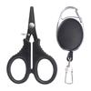 Fishing Line Cutter Fishing Scissors for Braided Line Fishing Serrated Shears with Retractor Split Rings Opener