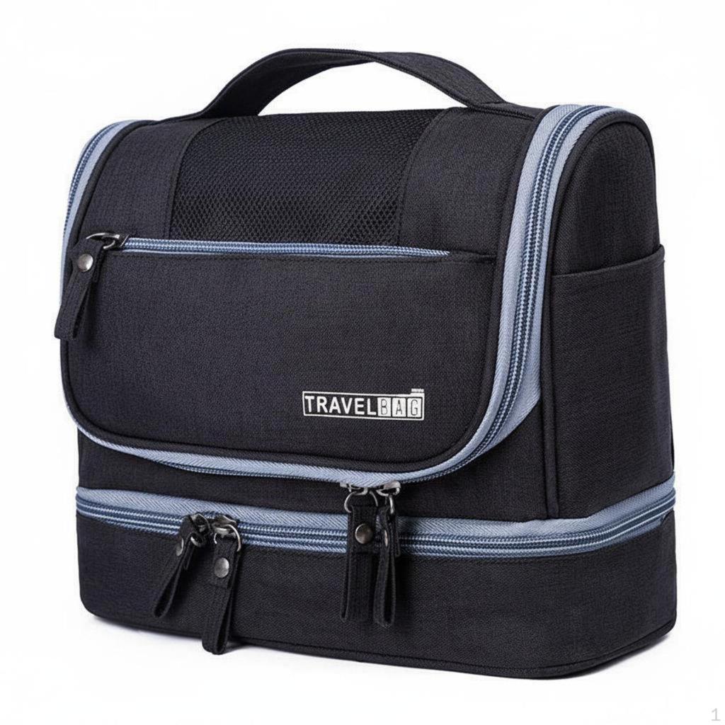 Waterproof Travel Wash Bag WaterResistant Large Capacity Makeup Portable DampDry Compartment