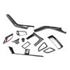 12PcsSet Central Control Decoration Kit Carbon Fiber Pattern Gear Knob Trim Air Outlet Cover Fit