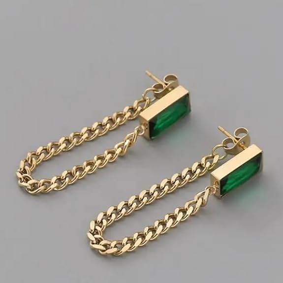 Women Fashion Jewellery Gold Plated Trendy Earrings Emblised with Crystal Stones For Girls and Women