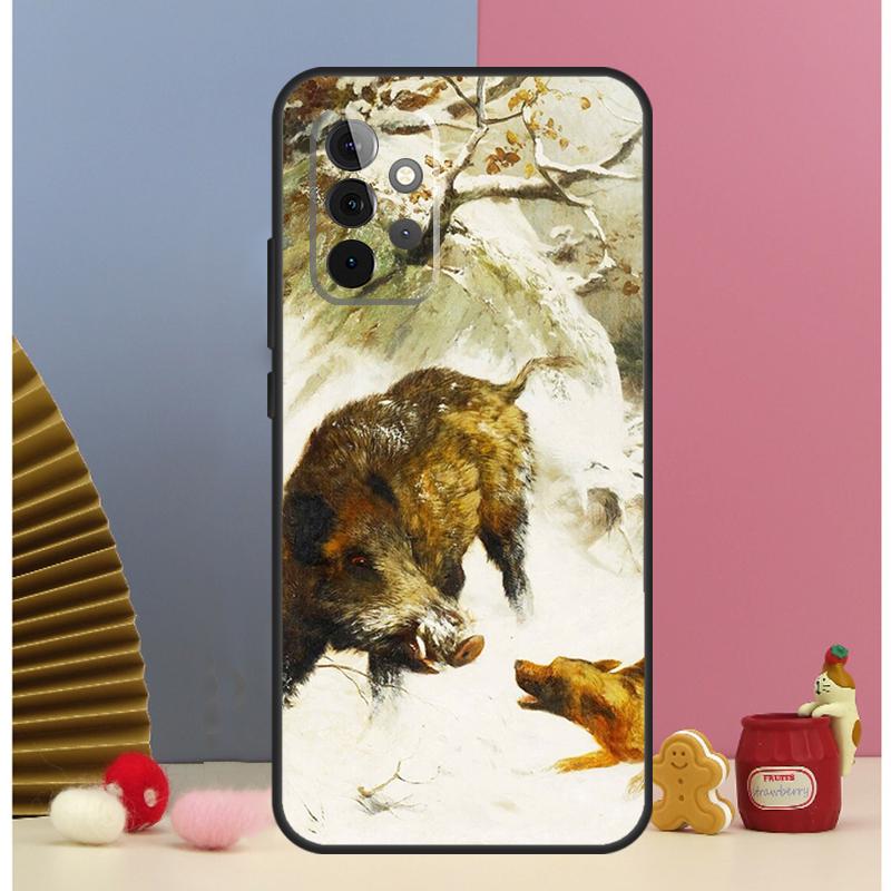 Wild Boar Case For Samsung Galaxy A52 A72 A13 A33 A53 A14 A24 A34 A54 A15 A25 A51 A71 A12 A32 Cover